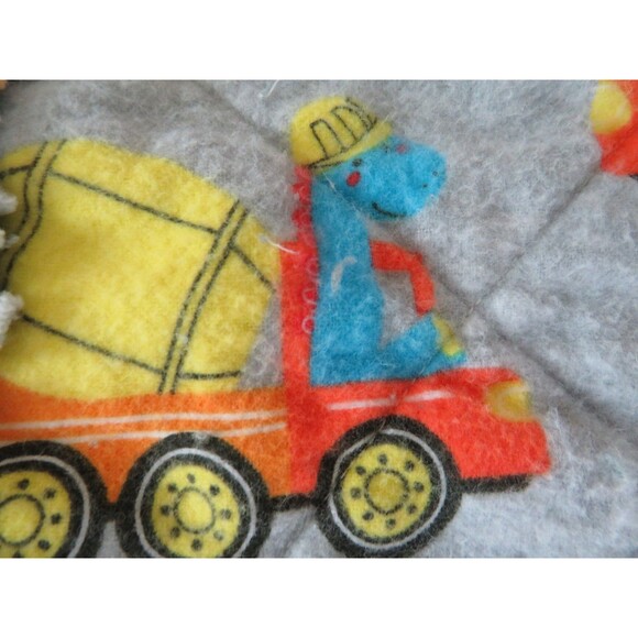 Flannel Rag Quilt With Batting, 41 x 35, Dinosaur Rag Quilt Throw - Picture 6 of 10